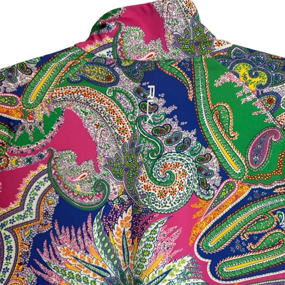 Ralph Lauren RLX Paisley Golf Performance Quarter-Zip Size L - Picture 5 of 8